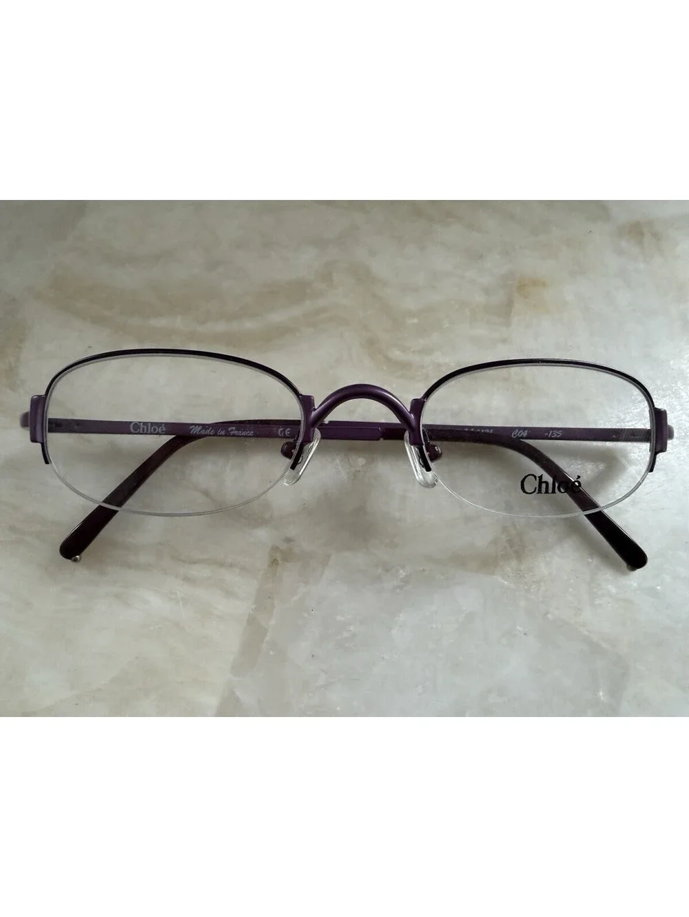 NEW Chloe CL 1131 C04 Purple Eyeglass Frames France 53mm w/ COA & Box NOS